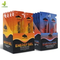 Sachets vides de suppléments de gel énergétique liquide à impression personnalisée, pochette d'emballage avec boîte