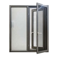 Ventanas de Aluminio con Doble Acristalamiento, Aislamiento Térmico y Acústico, Estilo Francés, Personalizadas, Grandes, Resistentes a Tormentas, para Casa