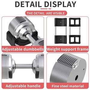 Adjustable 41.5kg <strong>Dumbbell</strong> for Gym Fitness Custom for Strength Training-23.5kg 32.5kg 41.5kg Weight Adjustments Made Steel - Product Image 3