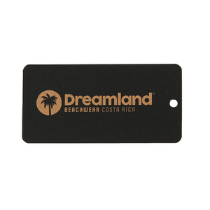 Nhãn hiệu logo thẻ giấy hangtags quần áo treo thẻ tùy chỉnh Miễn phí thiết kế in ấn với chuỗi màu nâu và thẻ nhựa - Product Image 2