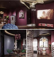 Panneau mural SPC perforé 400*8mm, revêtement décoratif intérieur moderne, ignifuge, étanche, insonorisant, panneau à joint en V, pour maison et hôtel