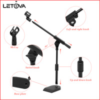 Support de microphone de table flexible en métal durable, professionnel, personnalisé, OEM, Letova MJ-214, vente en gros