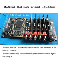 Carte de développement ADSP21489 Module d'entrée ADC PCM1804 + Carte de sortie DAC PCM1798 Processeur 4 entrées 8 sorties