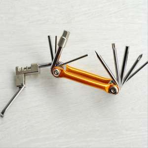 11 en 1 Kit d'outils de réparation de vélo de vélo multifonctionnel ensemble clé hexagonale pliante outil Portable équipement de réparation de cyclisme de montagne - Product Image 5