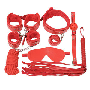Set de Bondage SM <span class=keywords><strong>BDSM</strong></span> de 7 Piezas de Cuero y Peluche para Adultos, con Antifaz, <span class=keywords><strong>Mordaza</strong></span> de Bola, Cuerda BD5M, Látigo, Arnés y Kit de Restricción, Juguete Sexual Divertido - Product Image 3