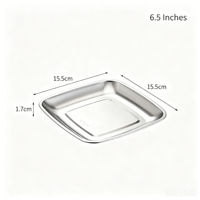 Plaque de cuisson carrée épaissie en acier inoxydable 304, plateau multifonctionnel pour barbecue, plateau plat pour servir les sushis