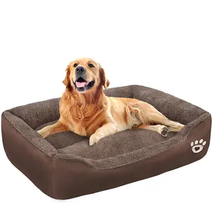 Designer Washable Dog Beds Colorful Soft Warm Pet Bed Cave Soft Neck Bolster Dog Bed With Removable Washable Cover