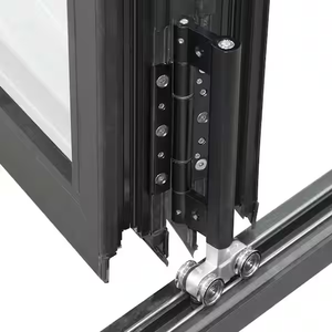 باب ثنائي الطي من الألومنيوم للخدمة الشاقة مع قفل آمن للاستخدام الخارجي للمكاتب والمول والشقق - Product Image 5