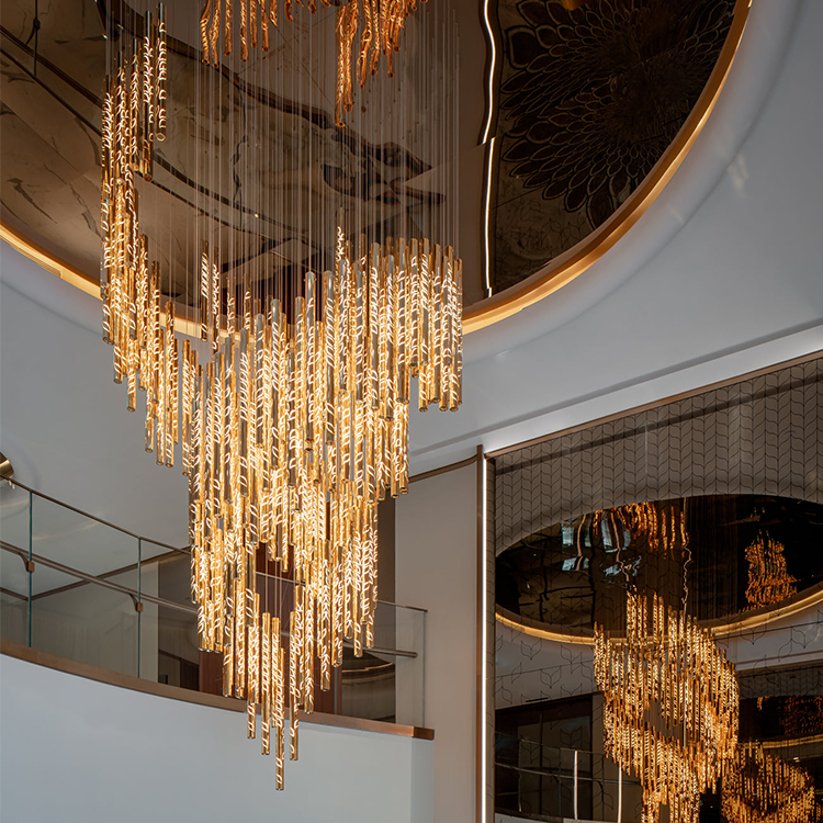 Новый дизайн, индивидуальное оформление вестибюля отеля, роскошный проект, большая Хрустальная светодиодная люстра, подвесной светильник