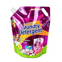 Sachet souple personnalisé résistant à la chaleur avec bec verseur pour emballage de lessive, sacs d'emballage anti-fuite avec buse