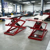 Elevador de Tijera Hidráulico Ultrafino BOJINSI BJS2828 de Altura Media, 4000 kg, Altura de Elevación de 1860 mm, Tiempo de Elevación de 55s, Certificado CE, Elevador Automático