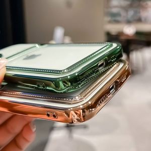 เคสโทรศัพท์ที่ใส่บัตรแบบใสเคลือบอิเล็คโทรเพลทสำหรับ iPhone 13 11 12 14 PRO MAX 14 PLUS เคส TPU แบบมีกระเป๋าภาพกันกระแทก - Product Image 6