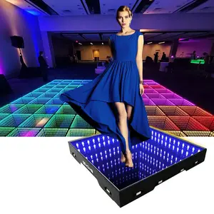 Precio de fábrica, 35W, RGB, luz Led, rodapiés de aluminio, suelo de baile blanco, paneles de pista de baile, espejo infinito, pista de baile en Stock