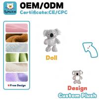 Muñeco Koala de Peluche Personalizado TX, Simulación Perezoso, Pequeño Juguete Almohada para Niños, Color Gris, Juguete de Caricatura CPC CE OEM ODM