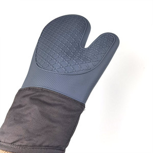 Thickened <b>Silicone</b> Gloves With Added Cotton for Anti slip and Sweat Absorption for <b>Baking</b> and BBQ Grill Easy to Clean - Product Image 4