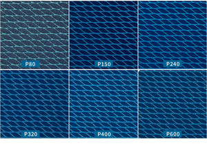 Papier abrasif diamanté de 5 pouces, pour murs peints, polissage du bois, feuille autocollante bleue anti-blocage - Product Image 4