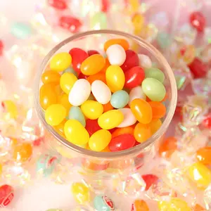 2023 Yibang top 10 sweet New Designed Colored Bean Sugar Soft Candy Sweet Fruit Jelly Candy