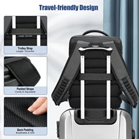 Sac à dos TiMOVO fin, durable, anti-rayures, en tissu, système d'aération ergonomique, imperméable, sac de voyage 24L, sac à dos d'affaires pour ordinateur