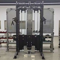 Équipement de fitness : Rack d'entraînement multifonctionnel avec rangements latéraux, Power Rack, Machine à croisement de câbles