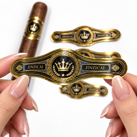Étiquettes personnalisées pour bandes de cigares – Créez vos propres étiquettes de cigares en feuille d'or gaufrée, découpées sur mesure, avec anneau doré.