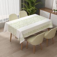 Nappe de table rectangulaire florale RNPT en PVC, nappe de protection anti-taches pour festivals et anniversaires