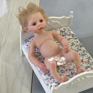 PlayGrown 20CM de silicona suave DIY juguete <span class=keywords><strong>Reborn</strong></span> muñeca jugar <span class=keywords><strong>casa</strong></span> juguete para apretar modelo 8 pulgadas Mini bebé realista infantil - Product Image 6