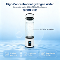 Bouteille d'eau avec générateur d'hydrogène, ml, meilleure bouteille d'eau portable
