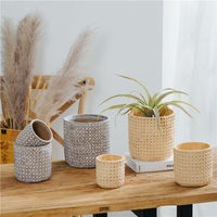 Pot de plantes Maceta de balcon de haute qualité, Pots de fleurs en ciment, Pots de fleurs de jardin cylindrique et jardinières