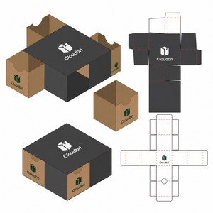 Boîtes en papier mat rose personnalisées avec impression de macarons mignons et logo pour l'emballage de cosmétiques et de soins de la peau, emballage pour soins personnels - Product Image 2