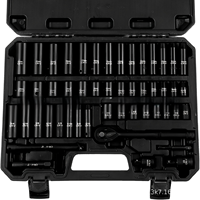 Jeu de clés à cliquet et douilles métriques de 50 pièces avec barre d'extension, outils à main en coffret rigide pour réparation automobile et jardinage (OEM)