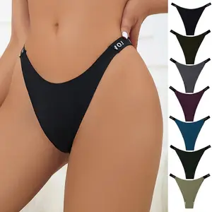 Customization High Quality Underwear Thin Belt Thong Letters Fitness Women Panties