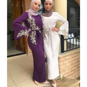 Yeni tasarım kadınlar için yeni Model Dubai Abaya Kimono malezya Kaftan koleksiyonu müslümanlar uzun elbiseler