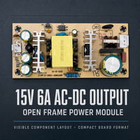 Alimentation à découpage AC/DC isolée ultra-mince 15V 6A 90W en gros pour amplificateur audio, éclairage de scène LED, maison intelligente CE