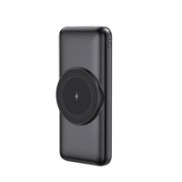 Batterie externe sans fil intelligente personnalisée 10000 mah, charge rapide, chargeur portable sans fil haute puissance avec câble intégré
