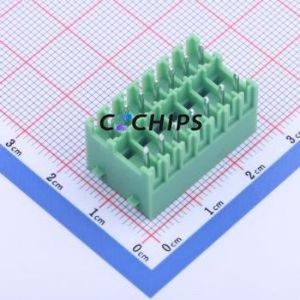 KF2EDGKVG-3.5-2*7P Plug-in Terminal Block Through hole,P=3.5mm Connector Board-to-Board / Socket - Closed Snap Fixing 2x7P 3.5mm - Product Image 2