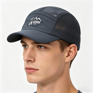 หมวกแคมป์ปิ้ง 5 แผง แห้งเร็ว สำหรับผู้ชายและผู้หญิง ระบายอากาศได้ดี เหมาะสำหรับกิจกรรมกลางแจ้ง น้ำหนักเบา ใช้สำหรับวิ่ง เดินป่า ตั้งแคมป์ พร้อมโลโก้แบบกำหนดเองได้ - Product Image 1