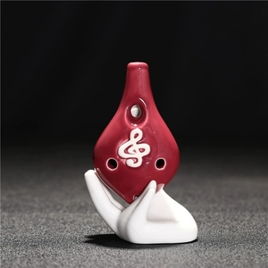 Ocarina de 6 Orificios Colorida al por Mayor, Flauta de Cerámica con Acabado Brillante, Recuerdo Musical Portátil, Regalo para Amantes de la Música - Product Image 3
