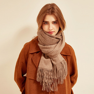 Bulk Wholesale Solid Color <b>Wool</b> Scarf, Unisex Soft Warm Winter Casual Scarf - Product Image 3