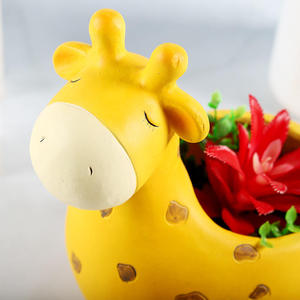 Pot à succulentes en résine avec motifs animaux, décoration de bureau, ornements de jardin, balcon, cour, arrière-cour, pot à fleurs en forme d'animal - Product Image 6