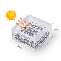 Nouveau produit IP44 utilisation de jardin brique de glace enterré sol lumières décoratives bloc de verre extérieur lumière solaire