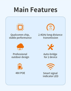 COMFAST Extender Outdoor a Lungo Raggio 1km, <span class=keywords><strong>Bridge</strong></span> Wireless 2.4G, CPE Wireless 300Mbps, <span class=keywords><strong>Bridge</strong></span> WiFi - Product Image 4