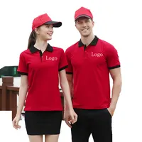 Korte Mouw Cafe Bar Polo Shirt Uniform Restaurant Werkkleding Custom Afdrukken Borduren Logo Polo Shirt