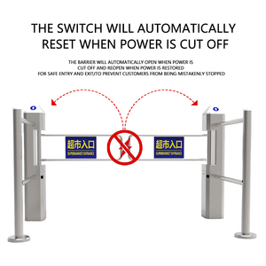 Siêu thị an ninh lối vào tự động cơ khí <span class=keywords><strong>Swing</strong></span> rào cản cửa cổng với cảm biến điện <span class=keywords><strong>Swing</strong></span> turnstile cổng rào cản - Product Image 3