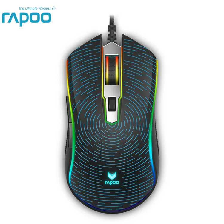 Rapoo V25S Wired Office E-sports Mouse Programable Gaming RGB Desktop Laptop Home Internet