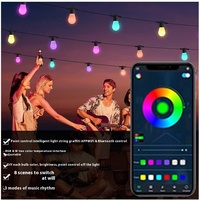 Guirlande lumineuse LED Magic Color Étanche IP65 Plastique Plug-In Lumières décoratives pour Noël Cour Camping Atmosphère