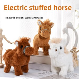 <span class=keywords><strong>Caballo</strong></span> <span class=keywords><strong>de</strong></span> Peluche Eléctrico <span class=keywords><strong>de</strong></span> Felpa Coral, Material Realista, Camina, Emite Sonidos, con Correa, Mascota Electrónica para Niños, Juguete - Product Image 2