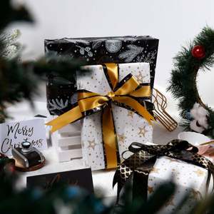 Wholesale 80g 43*300cm Christmas Gold Brush <b>Foaming</b> Packaging Paper Gift Wrapping Paper Wrapping Paper - Product Image 4