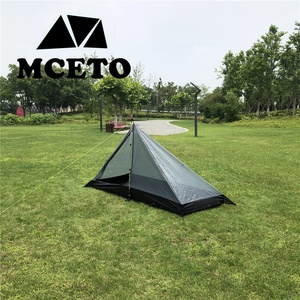 MCETO חיצוני קל משקל קיץ כילה 1 אדם פירמידת פנימי רשת אוהל ללא שימוש מוט הליכה מקל להגדיר - Product Image 3