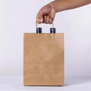 Sac en papier blanc avec poignées torsadées, sac cadeau, logo personnalisé, prix raisonnable, OEM KM - Product Image 3