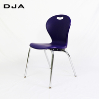 Chaise d'écolier populaire, design moderne, pieds chromés, en plastique, pour salle de classe, maison, bureau, extérieur, hôpital, appartement, 200 unités